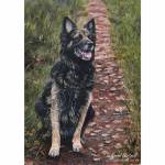 Dog painting. Jarvis, German Shepherd