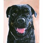 Dog painting. Dakota, Rottweiler