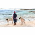Dog painting: Turkish Kangals, Fred and Freya
