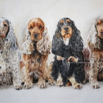 Dog painting. Cocker Spaniels