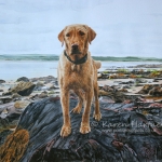 Dog painting. Santi, Fox Red Labrador