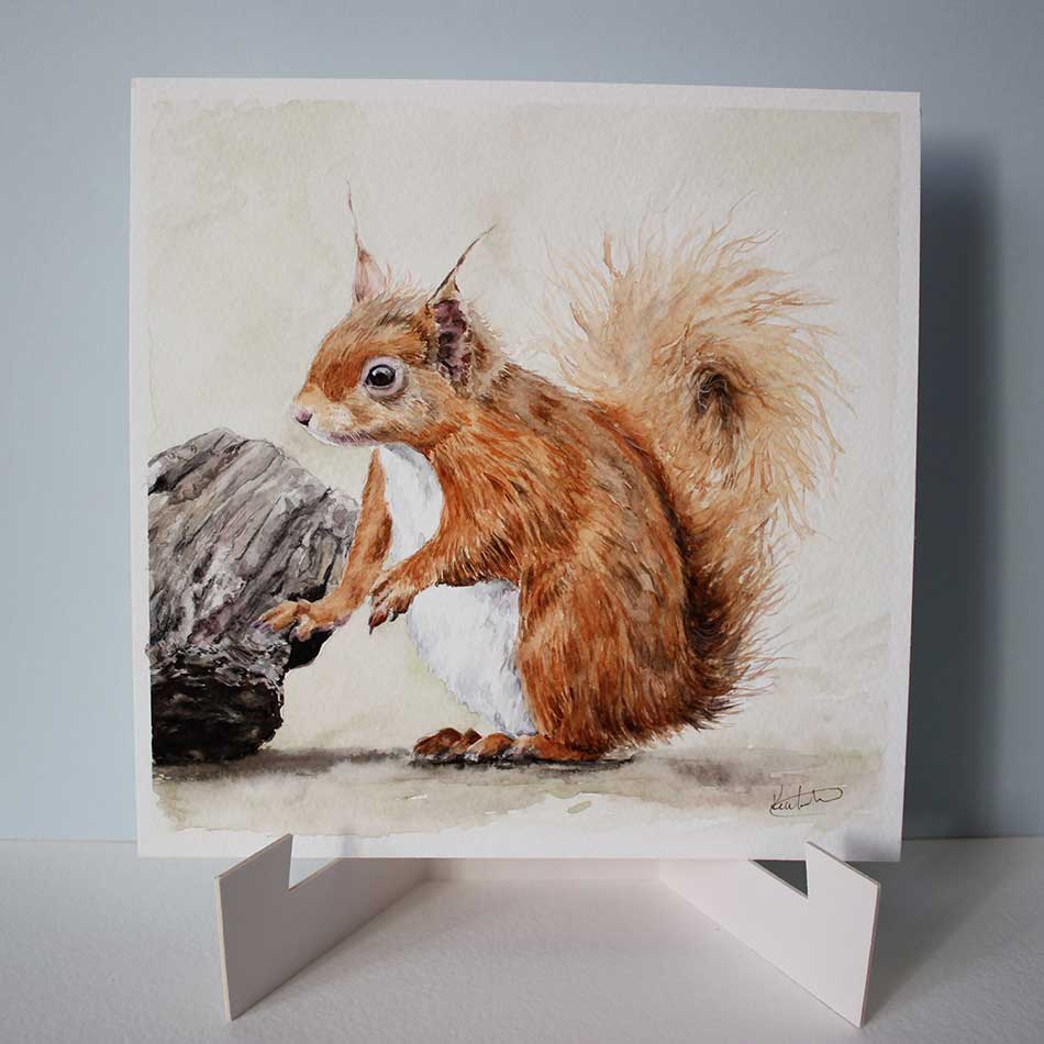 Red Squirrel painting