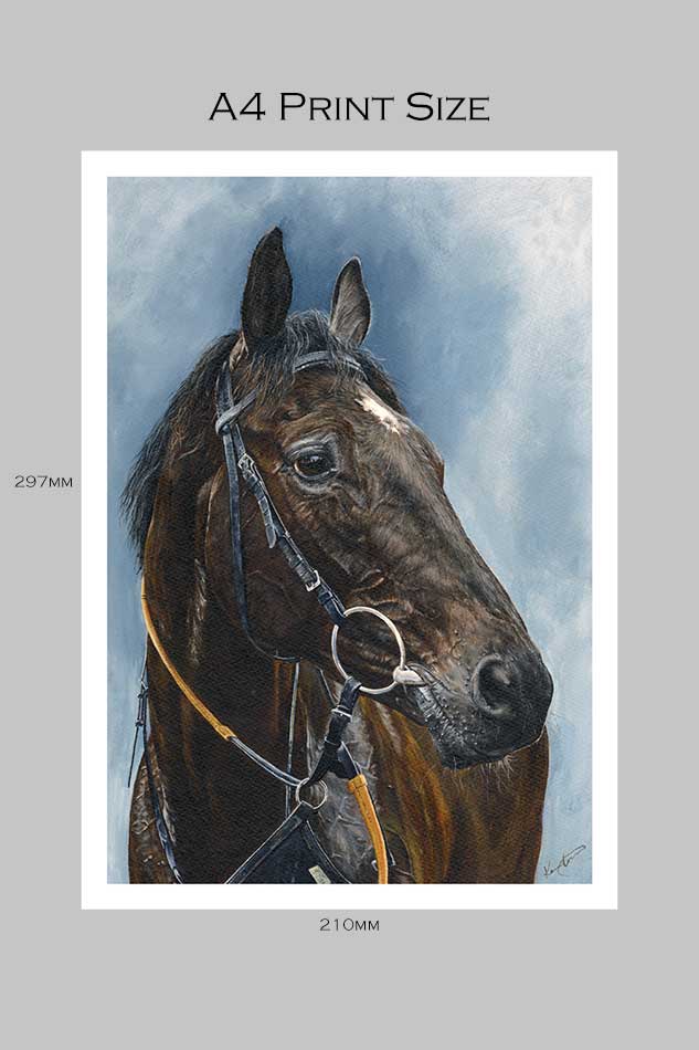King of Answers, Thoroughbred Horse, Giclée art print